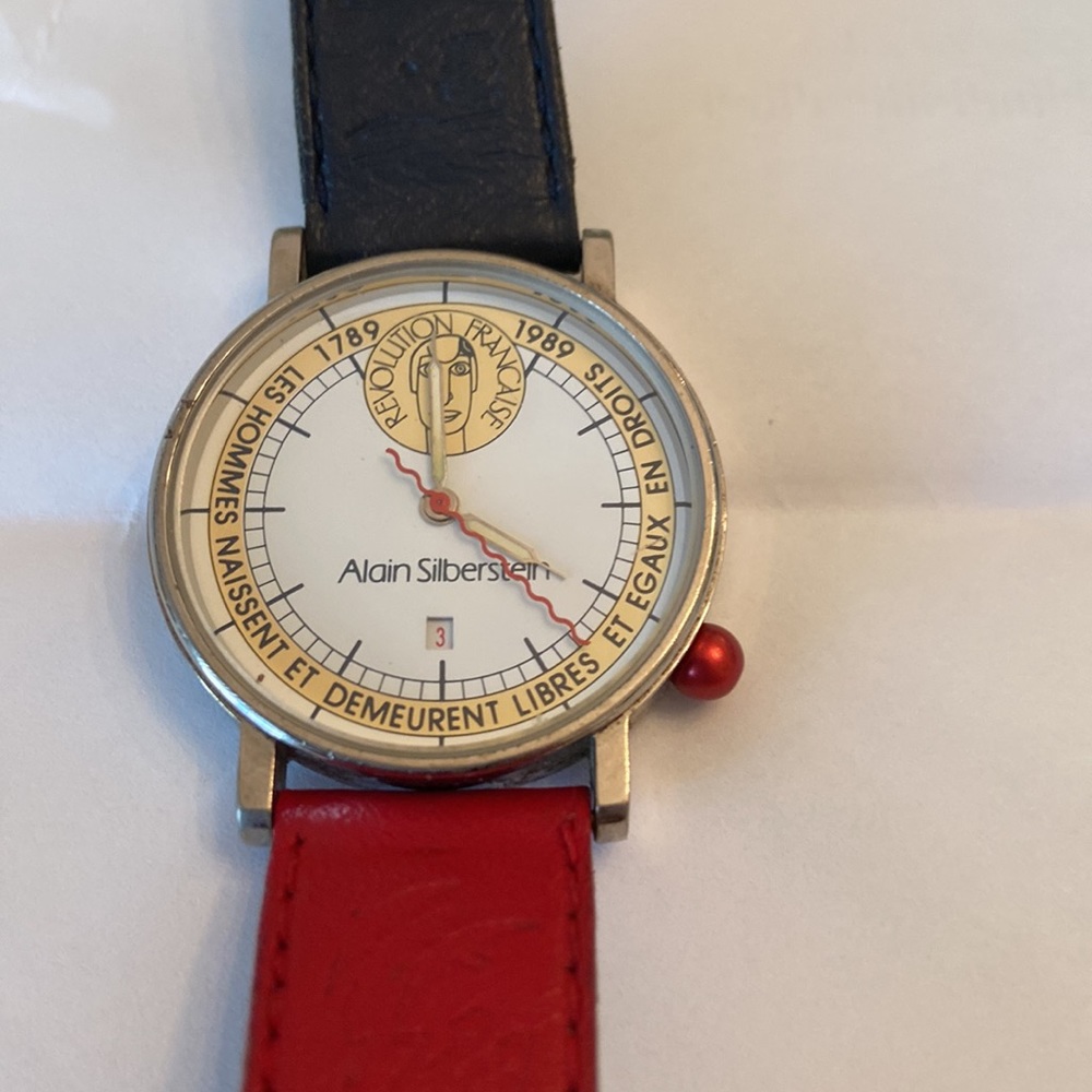 Alain Silberstein Quartz Watch Revolution Française 1789 1989. All original. - Picture 10 of 10